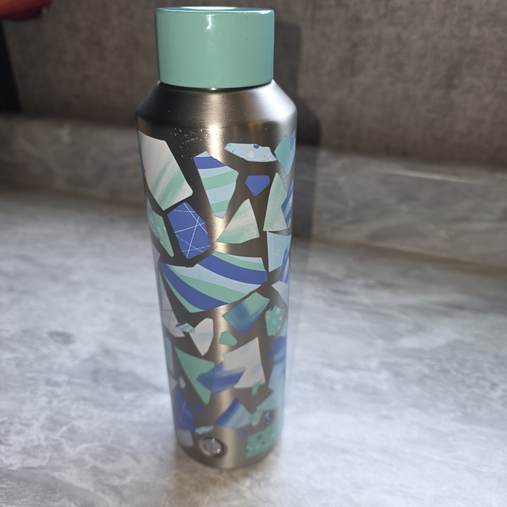 Starbucks Vacuum Insulated 20oz Stainless Steel Bottle Thermos Spring Teal Blue